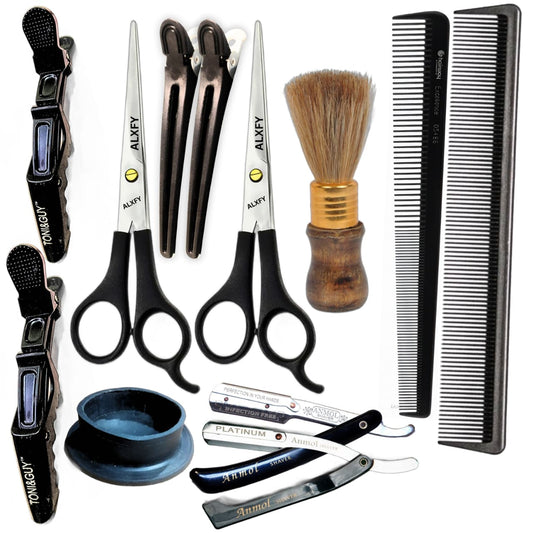 ALXFY Professional Barber Hair Cutting Scissors Set for Men Woman Hair Cutting Scissor Combo Set
